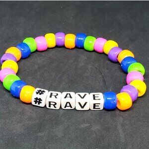 Hashtag #Rave kandi bracelet